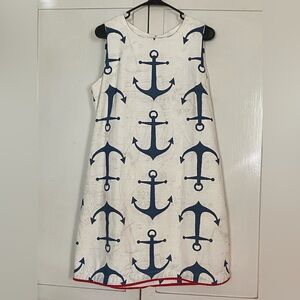 Nautical Anchor Print Dress